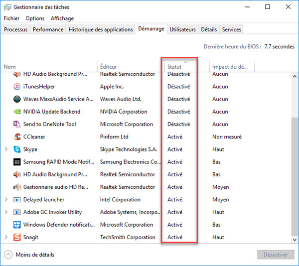 Gestionnaire de tâches
